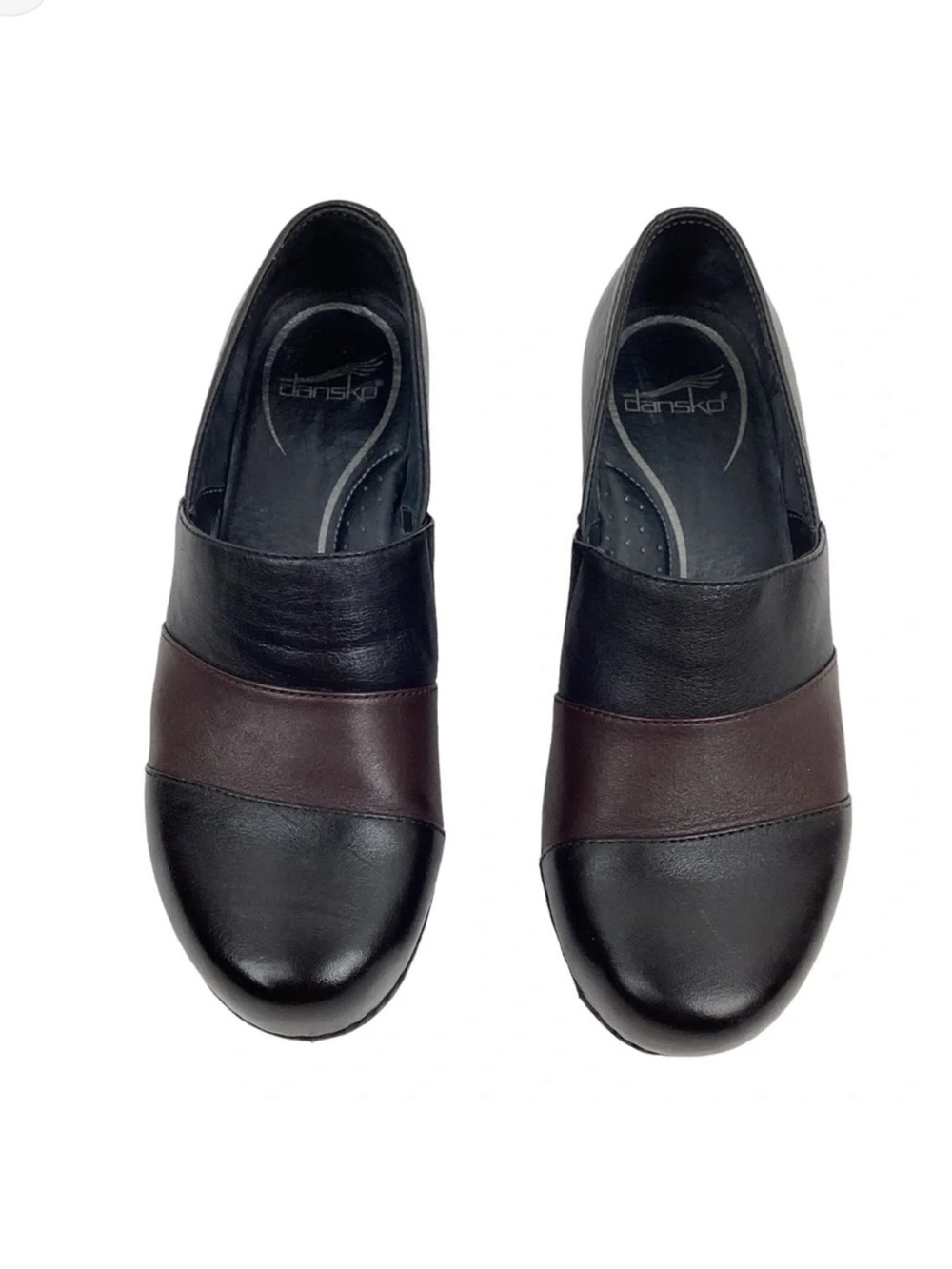 DANSKO Tenley Black Brown Professional Leather Clog